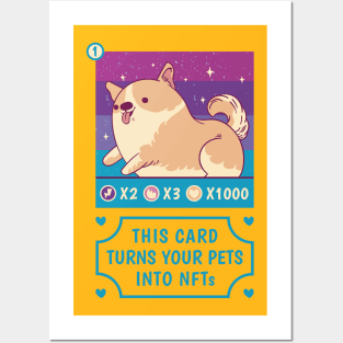 NFT Pet Meme Gift Non fungible Token Metaverse Gift Posters and Art